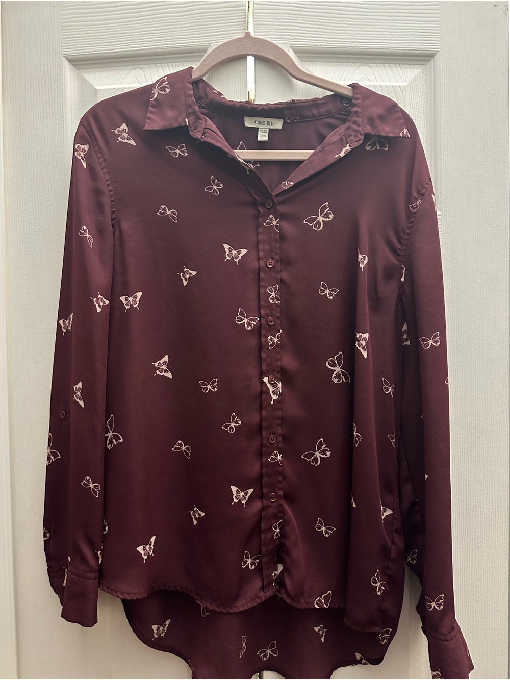 Como Blu Women’s Blouse (Burgundy)